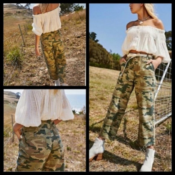 Free People Denim - Free People High Rise Camo Pants Sz 28 NWT